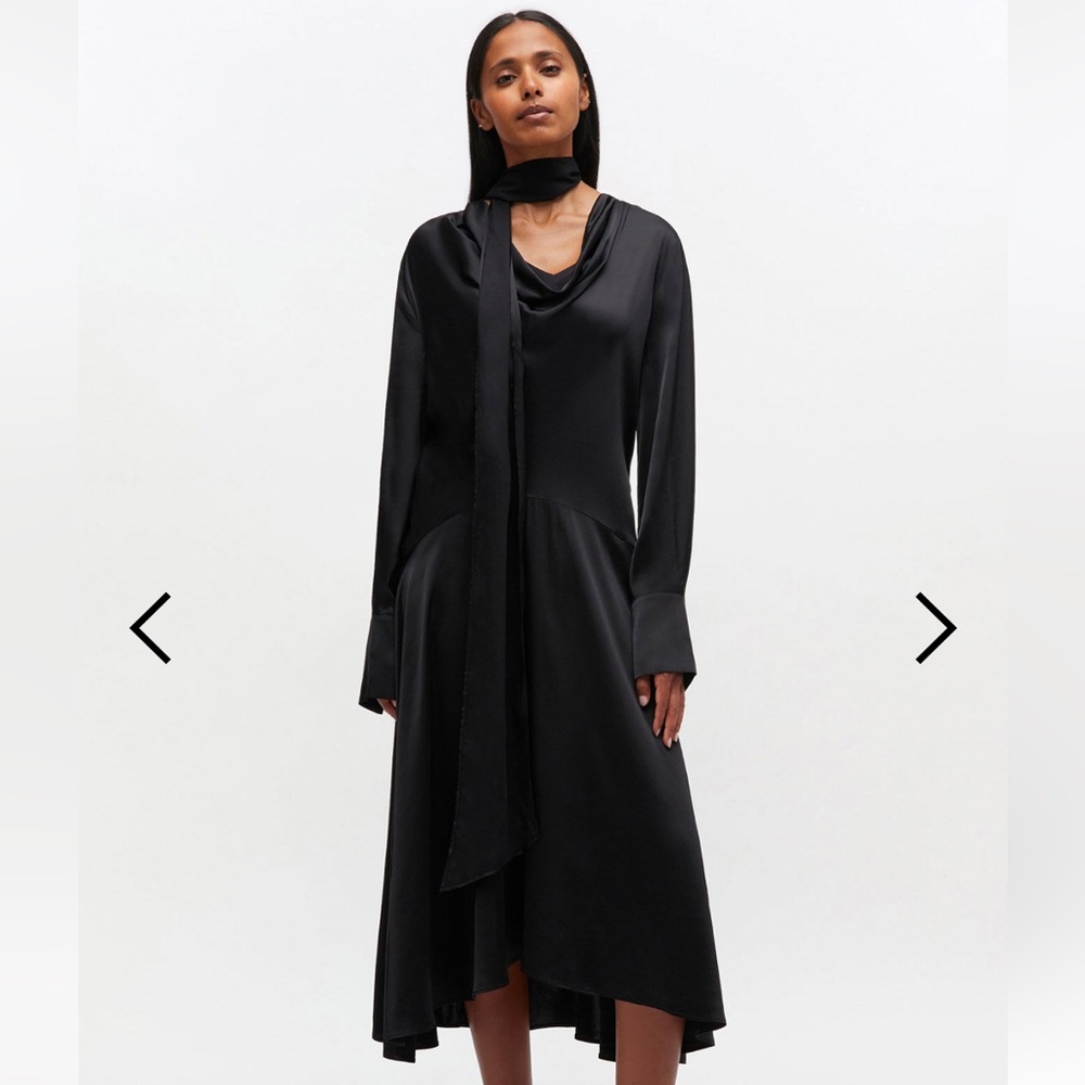 Ganni Black Scarf Dress